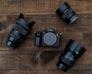 Sony A7III with lenses for product photography