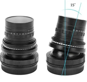 Tilt-shift lens for Sony a6000 camera as a normal angel vs. rotation shaft angle