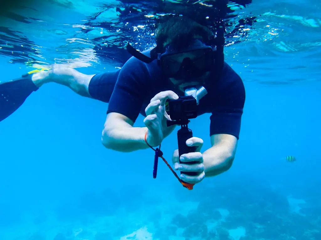taking underwater shots using GoPro Camera