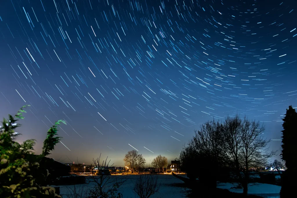 Starry sky with star tracker