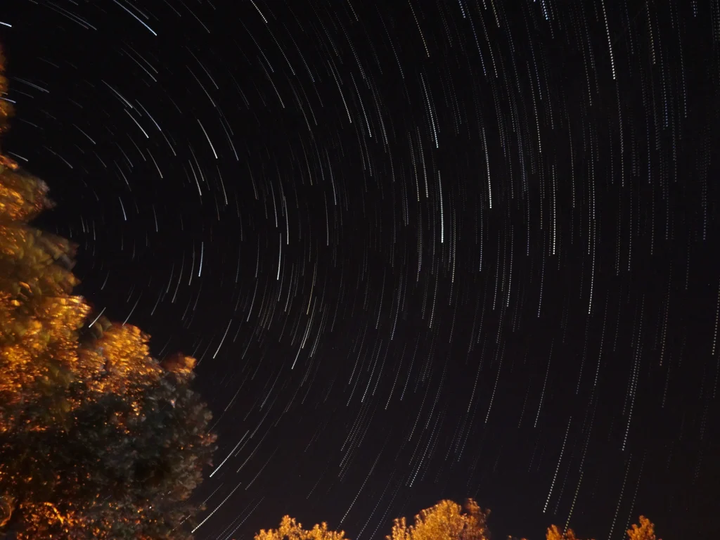 star trails using wide angle lens