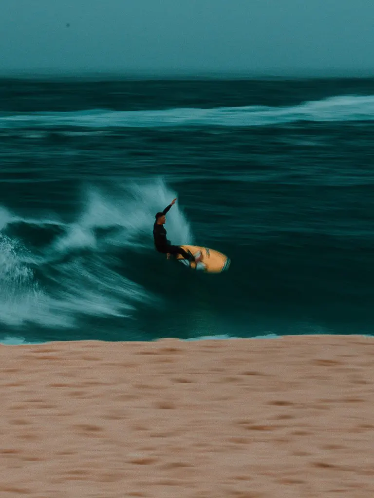 Long-exposure surfing photo