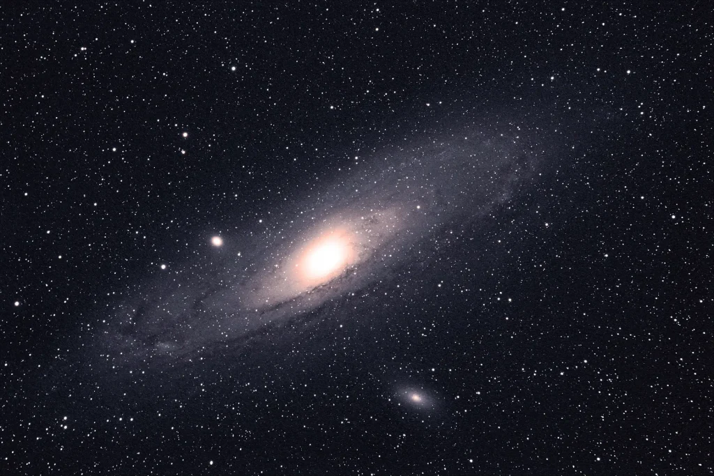 a shot of Andromeda galaxy using 100mm telescope