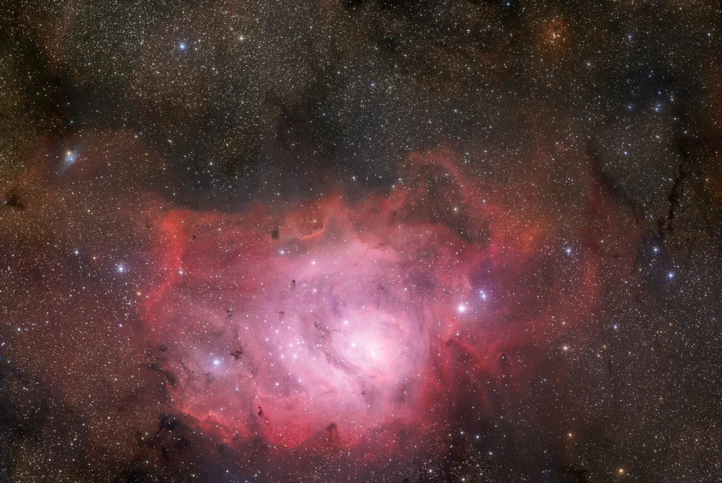 A shot of Lagoon nebula using 100mm telescope
